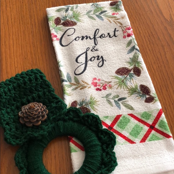 Christmas kitchen towel and oven towel hanger - Picture 2 of 6